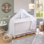 White Swinging Baby Bed 70x120cm