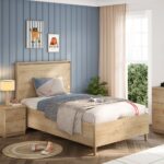 Mocha Bed with Base with Flat Headboard 120x200cm