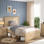 Mocha Bed with Flat Headboard 120x200cm