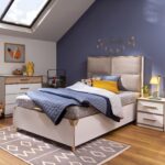 Modera Fabric Headed Bed with Base 100x200cm