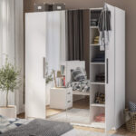White 4 Doors Wardrobe