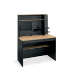 Black Small Study Desk with Unit