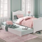 Rustic White Pull Out Bed 100x200cm