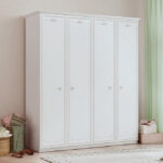 Selena Grey 4 Doors Wardrobe