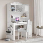 Selena Grey Study Desk with Study Unit