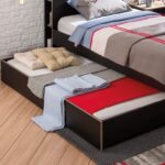 Black Pull Out Bed 90x190cm