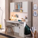 White Large Study Desk with Large Study Unit