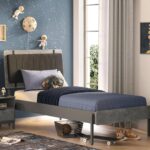 Space Gray Bed 100x200cm
