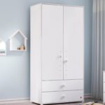 Montes White 2 Doors Wardrobe