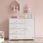 Montes White Dresser with Cover