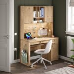 Mocha Wide Study Desk with Wide Unit