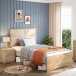 Mocha Upholstered Bed 120x200cm