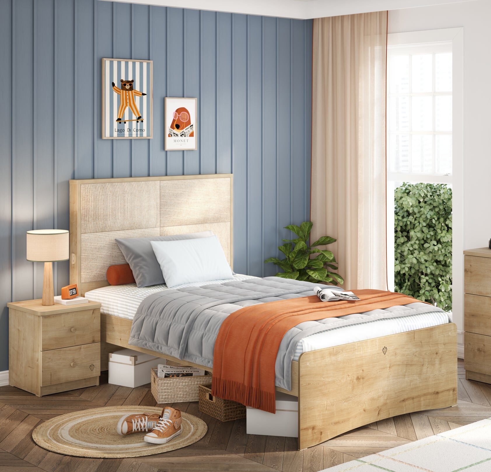 20.30.1342.00-02_1800x1800 Mocha Upholstered Bed 100x200cm - Image 1