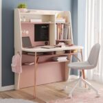 Elegance Metal Legged Study Desk with Tall Unit