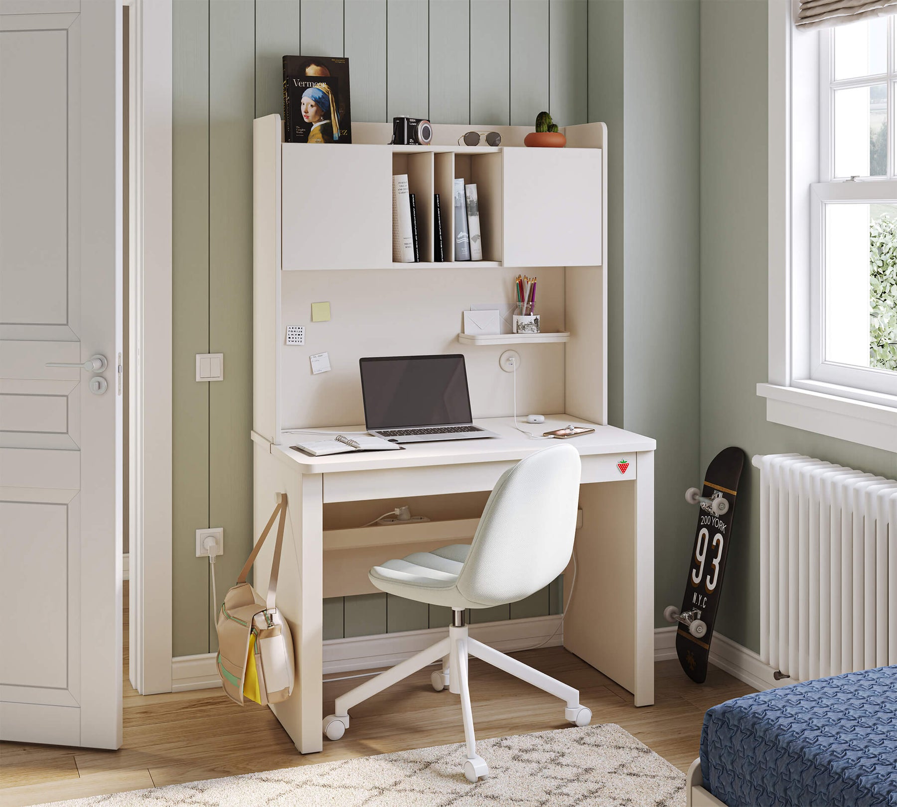 20.89.1101.00_20.89.1102.00-01_1800x1800 Varia Cream Small Study Desk with Unit with Cabinet - Image 1