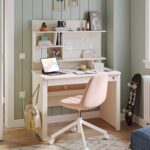 Varia Cream Small Study Desk with Small Unit