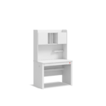 Varia White Small Study Desk with Unit with Cabinet