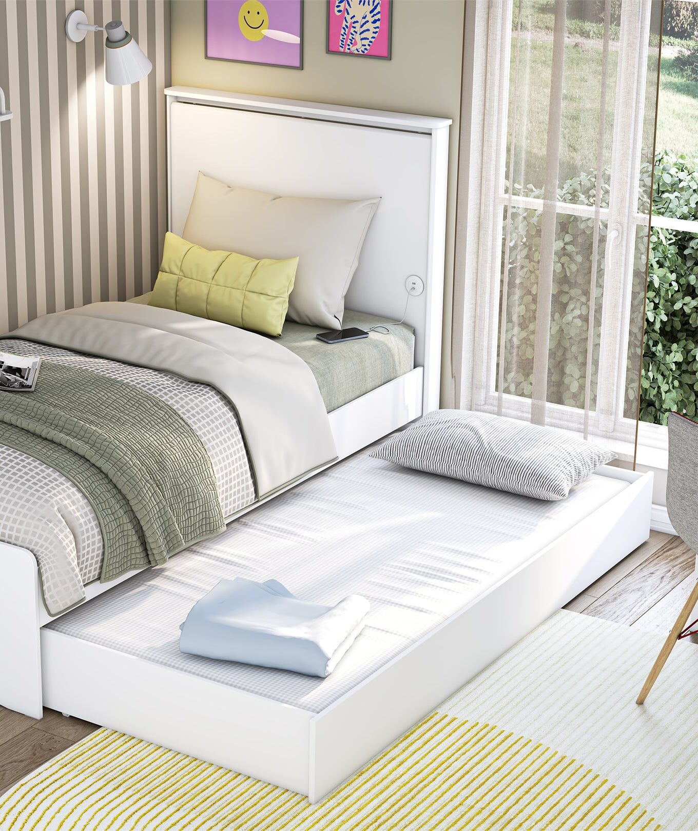 20.94.1303.00-01_38290c3e-d011-4c44-8cce-1df45a7b7a1b_1800x1800 Varia White Pull-Out Bed 90x190cm - Image 1
